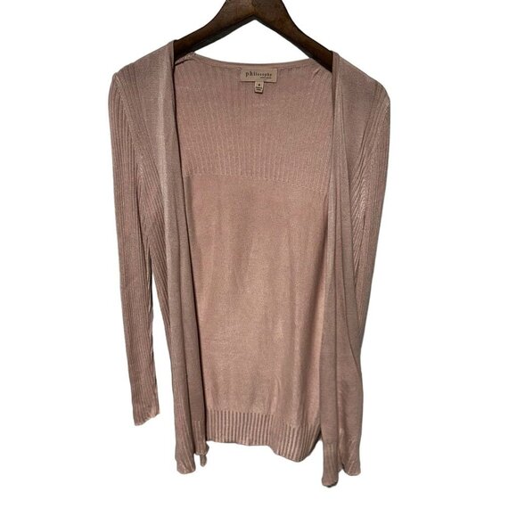 Philosophy Sweaters - Philosophy Long Cardigan Pink Size Medium
